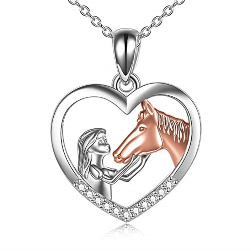 "I Love You Forever" Horse Necklace