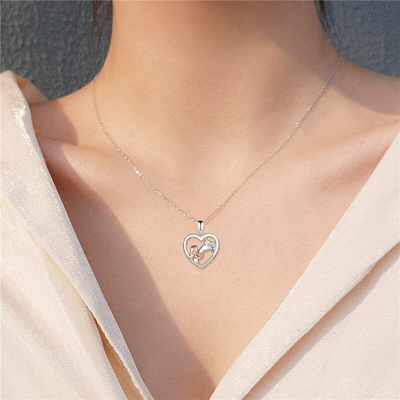 "I Love You Forever" Horse Necklace