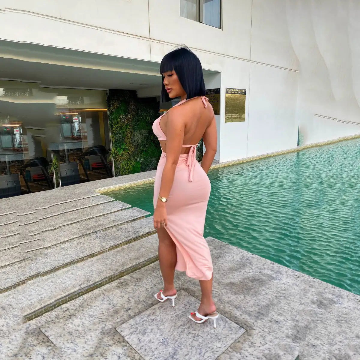 Chantal™  | Backless Slit Dress